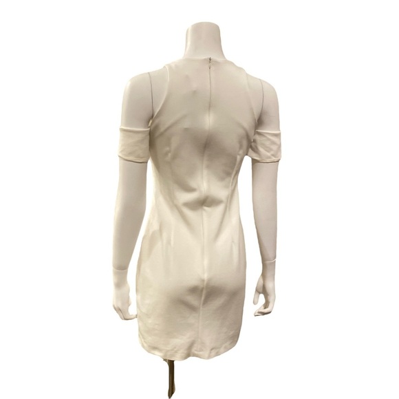 N/NICHOLAS Cream Ponte Cold Shoulder Dress, size 4 - Picture 5 of 10